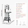 VEVOR Band Saw, 13.39-Inch, Benchtop Bandsaw with Stand, 440-846 RPM Continuously Viable Speed, 1100W 1-1/2HP, 110V, Optimized Work Light, and Miter Gauge, for Woodworking Aluminum Wood Metal Copper