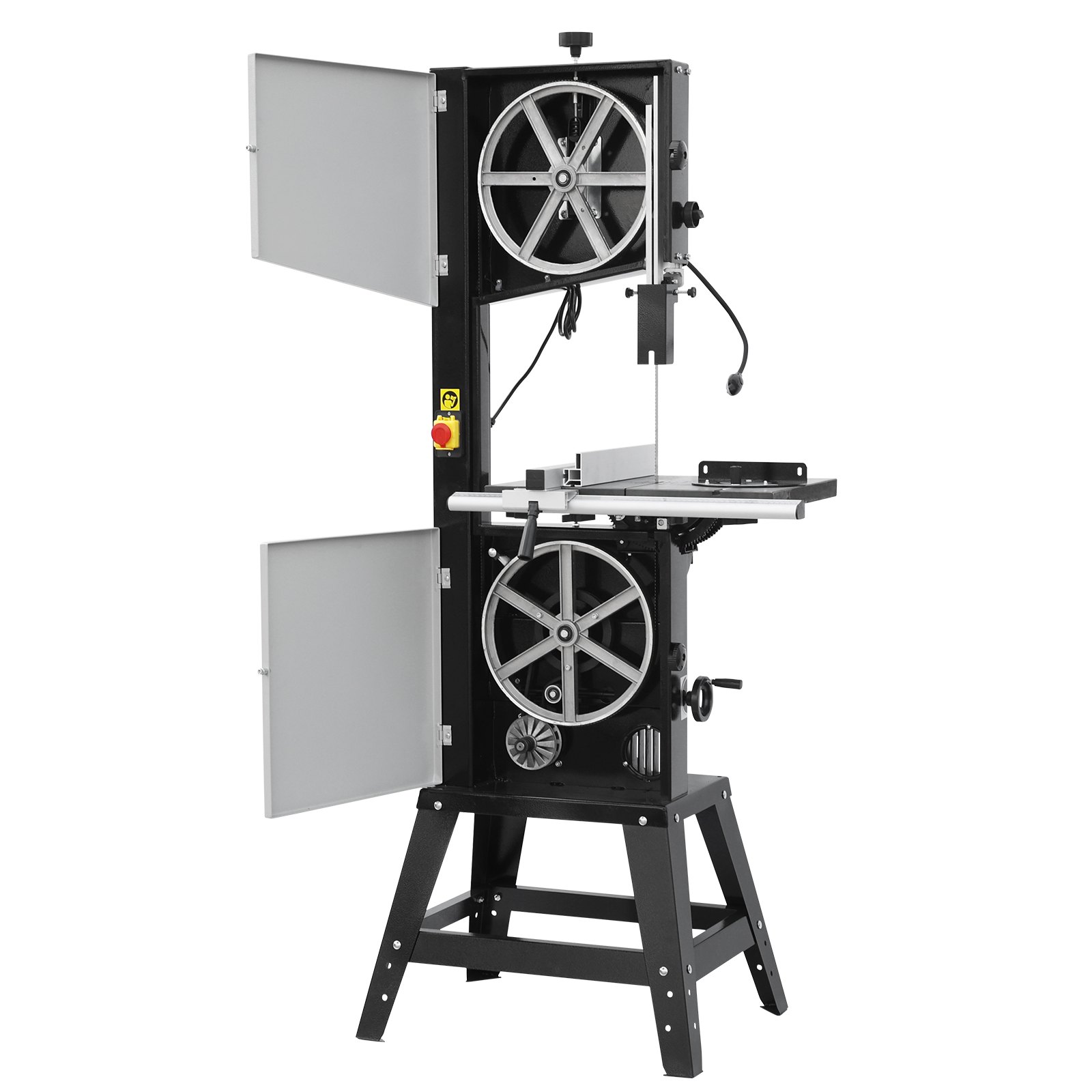 VEVOR Band Saw, 340mm / 13.39-Inch, Benchtop Bandsaw with Stand, 440-846 RPM Continuously Viable Speed, 1100W 1.5HP, 220V, Optimized Work Light, and Miter Gauge, for Woodworking Aluminum Wood Metal Copper