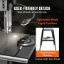 VEVOR Band Saw with Stand, 9.65-Inch, 560&1100 RPM Two-Speed Benchtop Bandsaw, 370W 1/2HP Motor 6'' Cutting Height 72.13'' Sawblade Length, with Fence and Miter Gauge, for Woodworking Aluminum Plastic