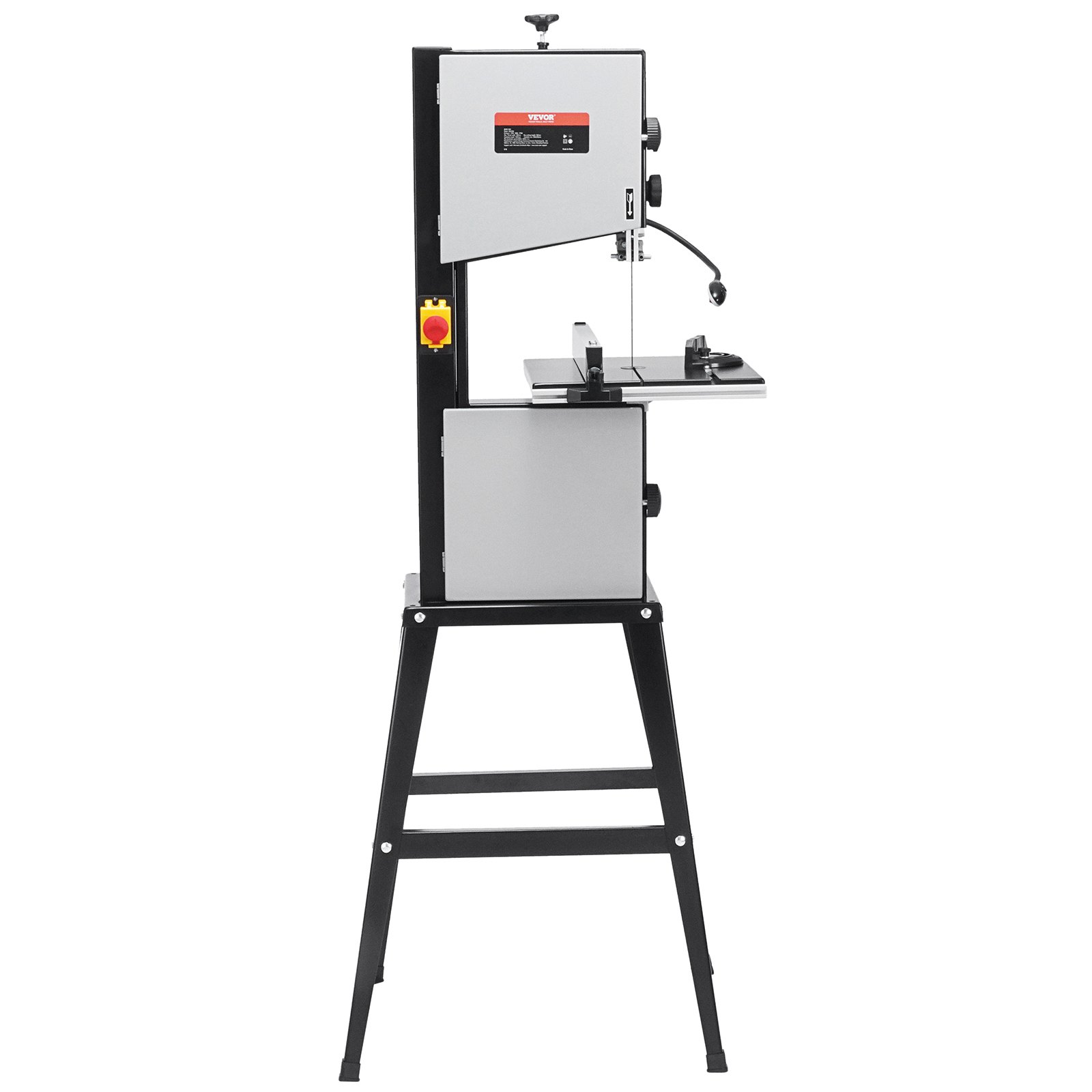 VEVOR Band Saw with Stand, 9.65-Inch, 560&1100 RPM Two-Speed Benchtop Bandsaw, 370W 1/2HP Motor 6'' Cutting Height 72.13'' Sawblade Length, with Fence and Miter Gauge, for Woodworking Aluminum Plastic