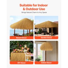 Artificial Thatch Grass Roof Roll 1.3 x 3.9 ft Tiki Hut Bar Skirt Roof Decor