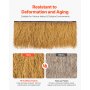VEVOR Artificial Thatch Grass Roof, 0.5 x 6 m Tiki Bar Hut Thatch Roofing Roll, Waterproof & Fire-Resistant, Palapa Tiki Roof Mat for Patio Pool Beach Tropical Hawaiian Party Decor