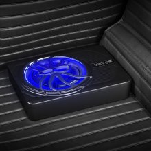 10" 440W Under Seat Car Subwoofer with Blue Ambient Light Subwoofer System