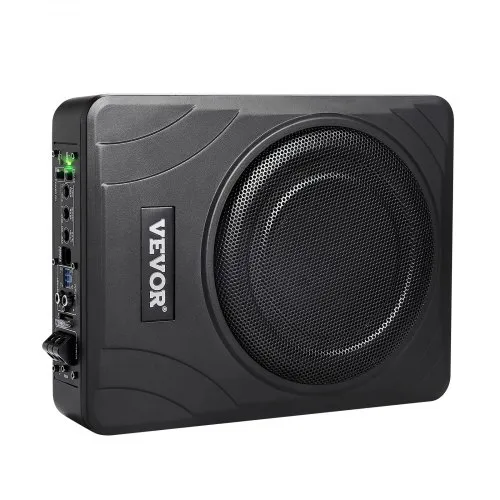 Fetcoi 8 600W Active Car Subwoofer Stereo Amplifier with Slim Metal Housing, Black Fetcoi 8 600W Active Car Subwoofer Stereo Amplifier with Slim Metal Housing, Black