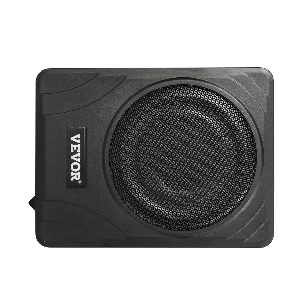 VEVOR 8" 300W Underseat Car Subwoofer, Slim Powered Car Subwoofers Under the Seat, Low Profile Audio Sub Built-in Amplifier, High/Low Level Input & Volume Controller for SUVs, Car, Truck, RV