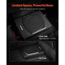 10" 240W Under Seat Car Subwoofer Slim Powered Car/Truck Subwoofer System