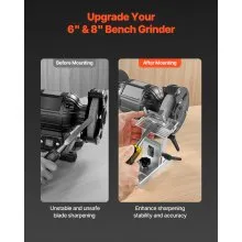 VEVOR Adjustable Tool Rest Sharpening Jig for 152 mm or 203 mm Bench Grinders