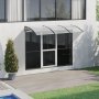 VEVOR Window Door Awning Canopy, 965 x 2975mm Door Canopy Exterior, UF50+ PC Sunshade Sheet Awnings, Outdoor Patio Awning Sun Shade, Transparent, Waterproof, for Sun Shutter, UV, Rain, Snow Protection