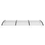 VEVOR Window Door Awning Canopy, 965 x 2975mm Door Canopy Exterior, UF50+ PC Sunshade Sheet Awnings, Outdoor Patio Awning Sun Shade, Transparent, Waterproof, for Sun Shutter, UV, Rain, Snow Protection
