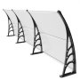 VEVOR Window Door Awning Canopy, 965 x 2975mm Door Canopy Exterior, UF50+ PC Sunshade Sheet Awnings, Outdoor Patio Awning Sun Shade, Transparent, Waterproof, for Sun Shutter, UV, Rain, Snow Protection