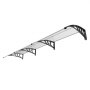 VEVOR Window Door Awning Canopy, 965 x 2975mm Door Canopy Exterior, UF50+ PC Sunshade Sheet Awnings, Outdoor Patio Awning Sun Shade, Transparent, Waterproof, for Sun Shutter, UV, Rain, Snow Protection