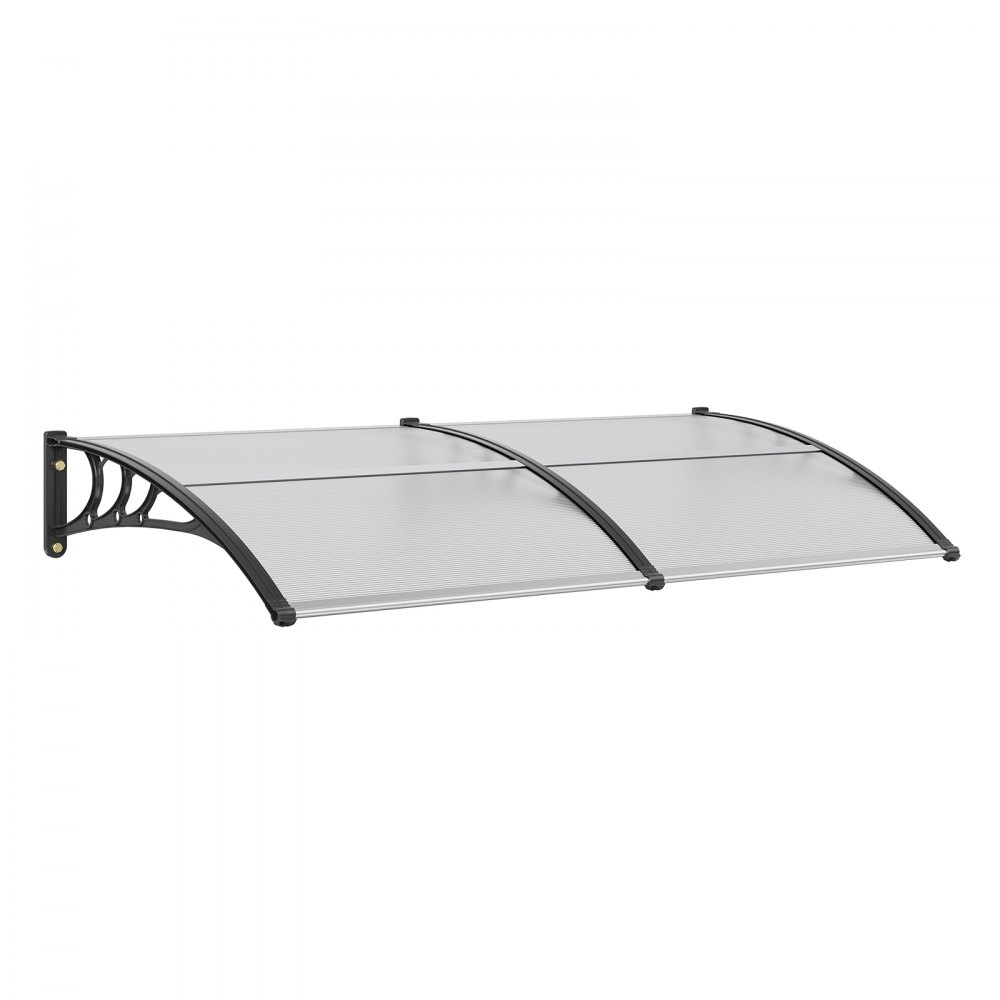 VEVOR Window Door Awning Canopy 965 x 1987 mm, UPF 50+ Polycarbonate Entry Door Outdoor Window Awning Exterior, Front Door Overhang Awning for Sun Shutter, UV, Rain, Snow Protection, Hollow Sheet