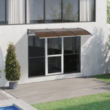 VEVOR Window Door Awning Canopy 40" x 120", UPF 50+ Polycarbonate Entry Door Outdoor Window Awning Exterior, Front Door Overhang Awning for Sun Shutter, UV, Rain, Snow Protection, Hollow Sheet