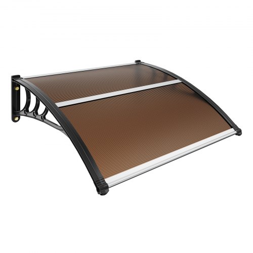 Auvent De Fenêtre En Polycarbonate - Protection Contre Pluie Et Soleil, Design Incurvé, Pour Porte, Terrasse, Balcon