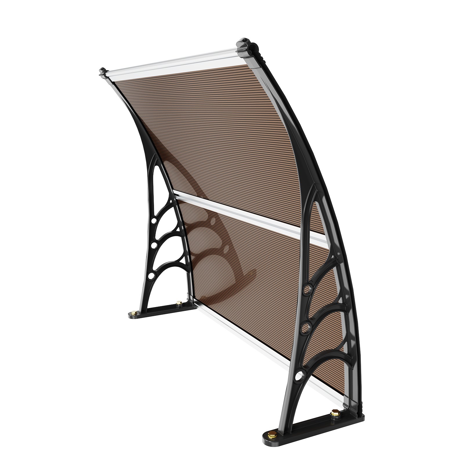 VEVOR Window Door Awning Canopy 40" x 40", UPF 50+ Polycarbonate Entry Door Outdoor Window Awning Exterior, Front Door Overhang Awning for Sun Shutter, UV, Rain, Snow Protection, Hollow Sheet