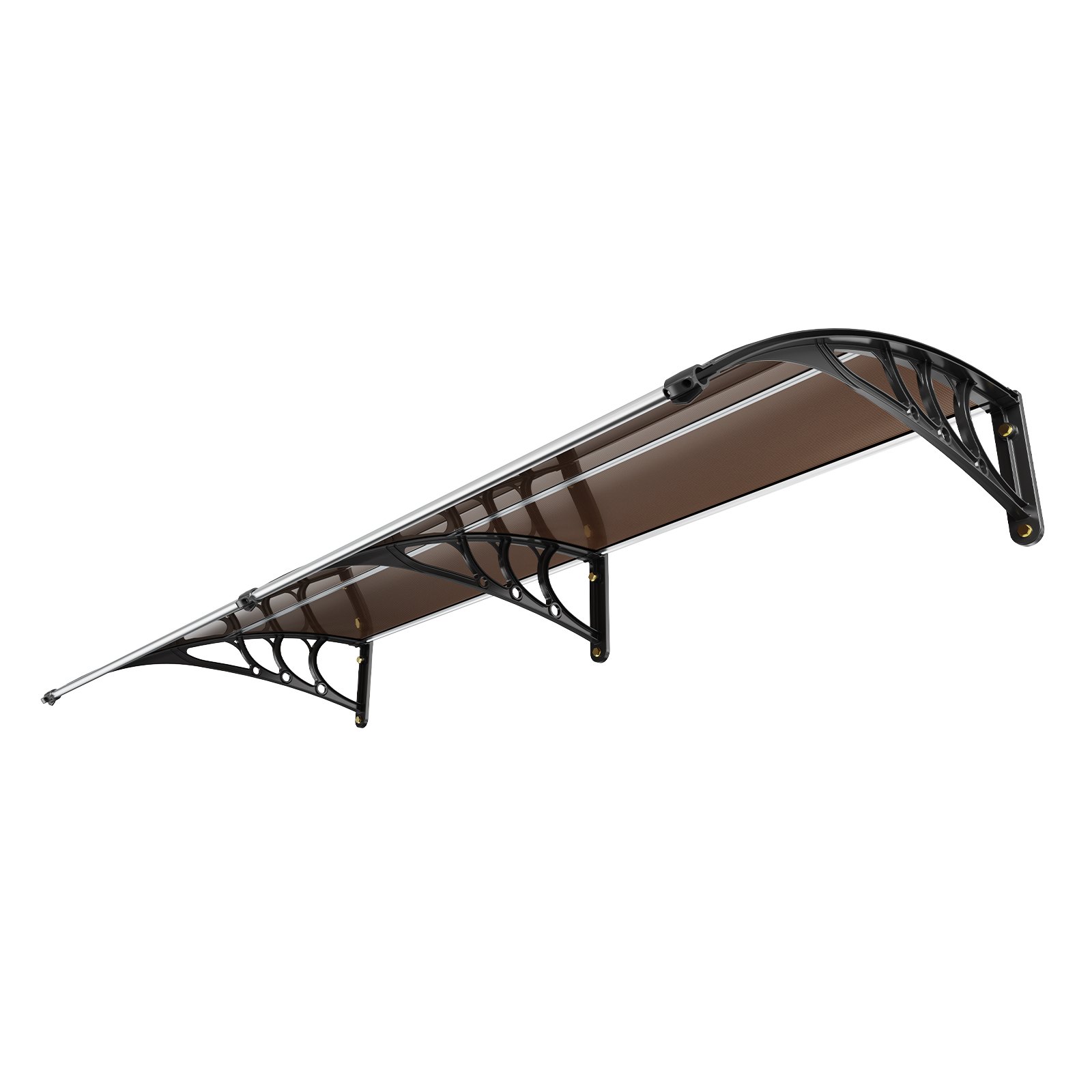 VEVOR Window Door Awning Canopy 80" x 40", UPF 50+ Polycarbonate Entry Door Outdoor Window Awning Exterior, Front Door Overhang Awning for Sun Shutter, UV, Rain, Snow Protection, Hollow Sheet