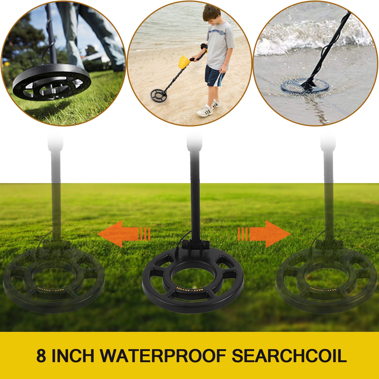 MD-3010 Deep Sensitive Metal Detector Gold Digger Treasure Hunter LCD Waterproof