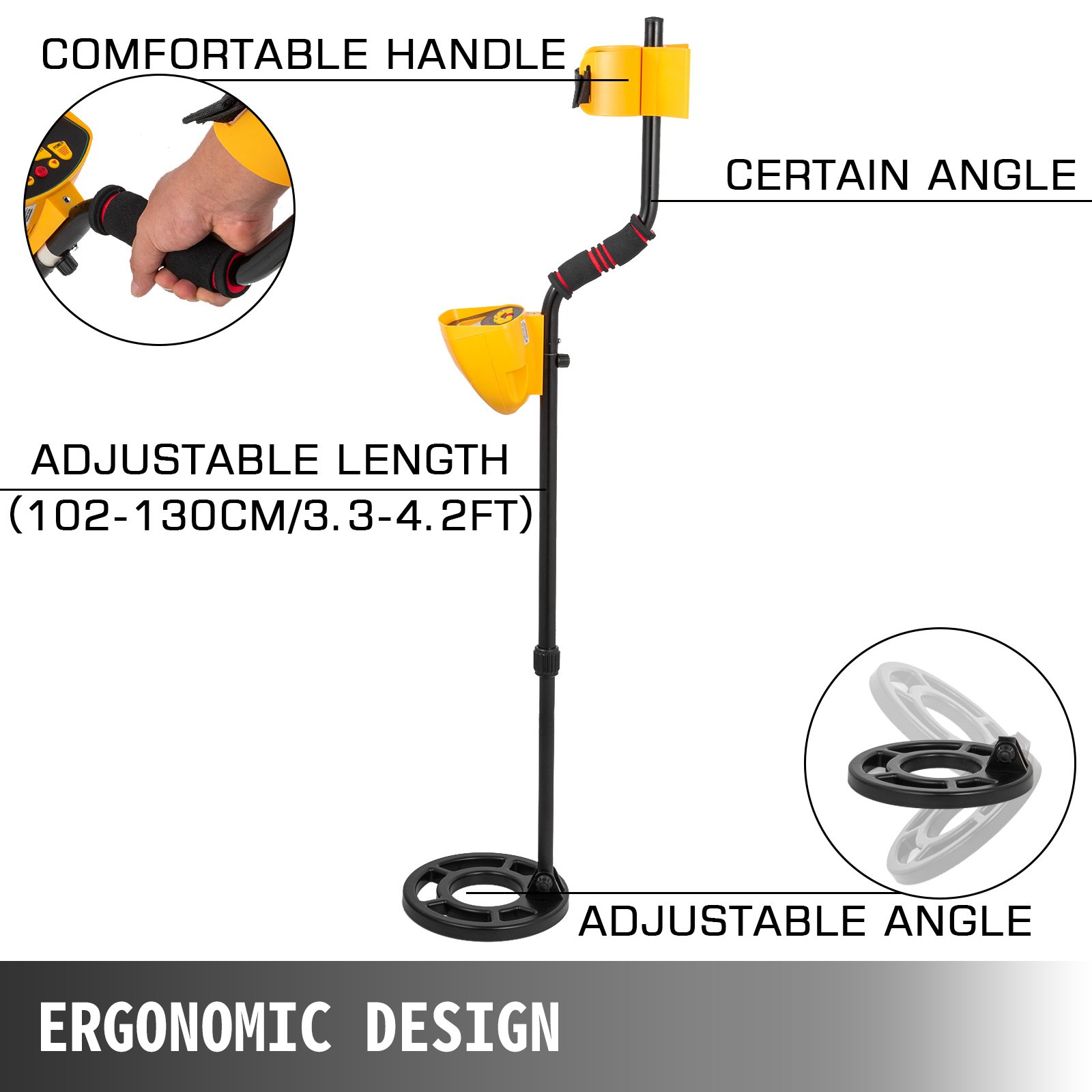 MD-3010II Deep Sensitive Metal Detector Gold Treasure Hunter Ground Search