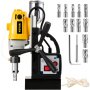 VEVOR 1100W Magnetic Drill Press with 1-1/2 Inch (40mm) Boring Diameter MD40 Magnetic Drill Press Machine 2810 LBS Magnetic Force Magnetic Drilling System 670 RPM with 11 Pcs HSS Annular Cutter Kit