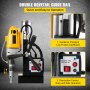 VEVOR Magnetic Drill, 40MM Magnetic Drill Press, 1100W Magnetic Core Drill, 2700 LBS Magnet Force Drilling Machine, 220V Electromagnetic Drill Press, Mag Drill with 11PC 1 in HSS Annular Drill Bits