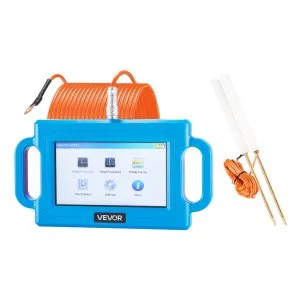 VEVOR Underground Water Detector, Up to 1640ft (500m) Pro Underground Water Detection Locator, 7″ Touchscreen Auto Mapping Well Detector Explorer with Multi-Frequency Measurement, 8GB Card, Carry Case | VEVOR US