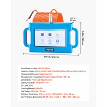 VEVOR Underground Water Detector 1640ft Underground Water Locator 7" Touchscreen