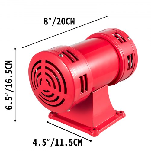 VEVOR Air Siren Air Raid Horn 140db Loud Industrial Siren Motor Driven Tornado Siren Horn Electric Airraid Siren Heavy-Duty Air Siren Horn MS-490 Air Raid Sirens for Mine Reservoir Airport Factory