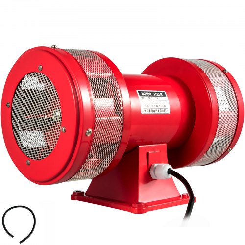 Autostarforus 12V Chrome Motor-Driven Tornado Alarm Horn – Universal – Civil Air Raid / Police Siren Style