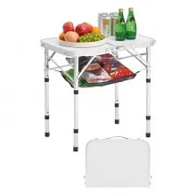 2ft Folding Portable Camping Table Aluminum Outdoor Table Adjustable Height