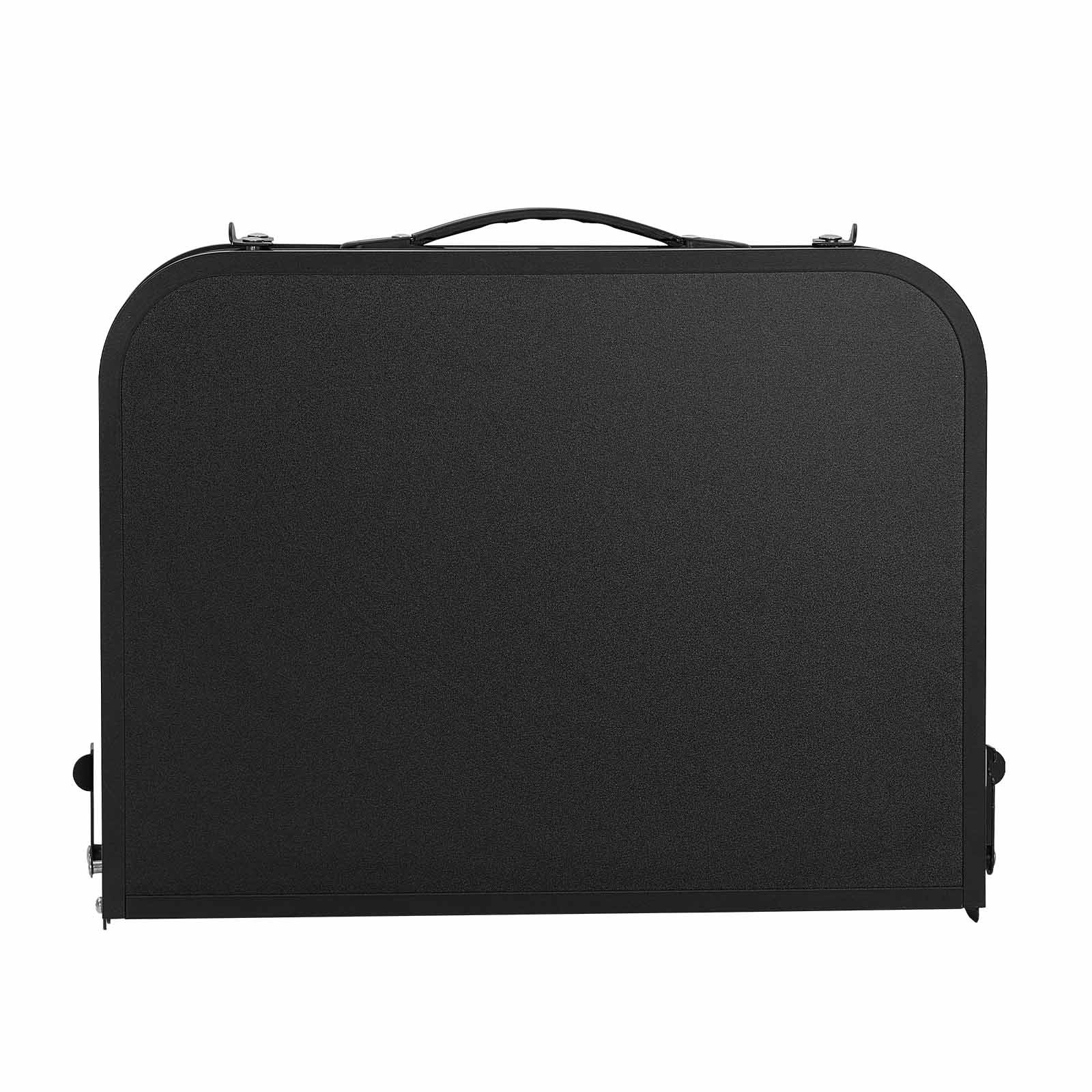 VEVOR Folding Camping Table, Adjustable Height Portable Side Tables, Aluminum MDF Beach Table with Mesh Layer, Carrying Handle, Lightweight Compact for Outdoor Picnic BBQ Cooking, 24x16in, Black