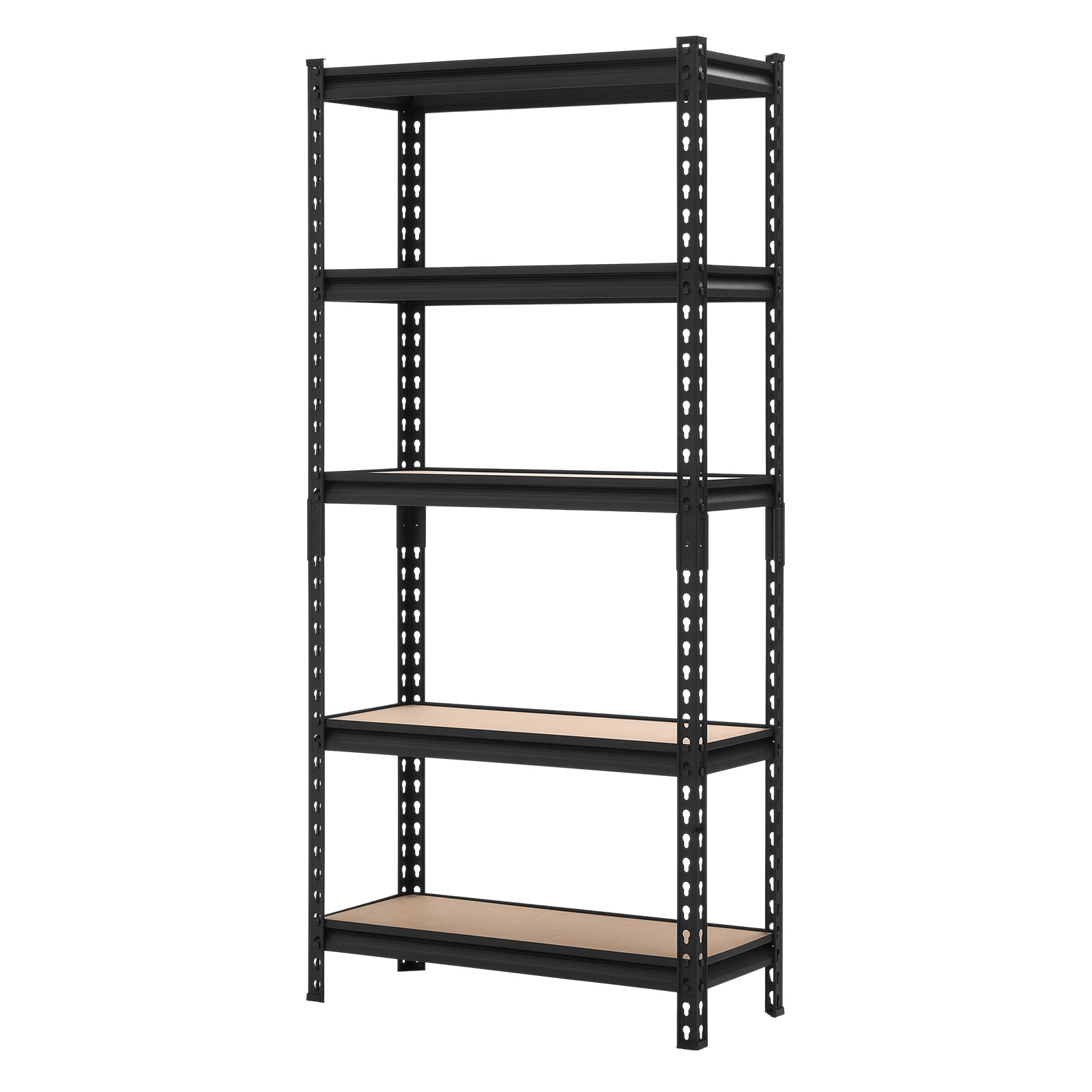 VEVOR Storage Shelves, 5-Tier Adjustable, 2000 lbs Capacity, Heavy Duty Garage Storage Shelving Unit, Metal Utility Rack Shelf, for Kitchen Pantry Basement Bathroom, 28.35" W x 12.17" D x 59.84" H