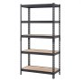 VEVOR Storage Shelves, 5-Tier Adjustable, 907.2 kg Capacity, Heavy Duty Garage Storage Shelving Unit, Metal Utility Rack Shelf, for Kitchen Pantry Basement Bathroom, 822 mm W x 415 mm D x 1594 mm H