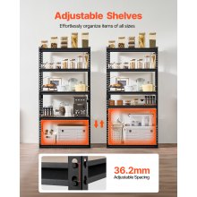 Storage Shelves 16" D x 32" W x 62.8" H 5-tier Garage Storage Shelving