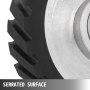 VEVOR 10x2inch Belt Grinder Rubber Wheel Serrated Rubber Contact Wheel 6206 Bearing Belt Grinder Wheel for 2x72inch Knife Making Grinder