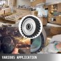 VEVOR 10x2inch Belt Grinder Rubber Wheel Serrated Rubber Contact Wheel 6206 Bearing Belt Grinder Wheel for 2x72inch Knife Making Grinder