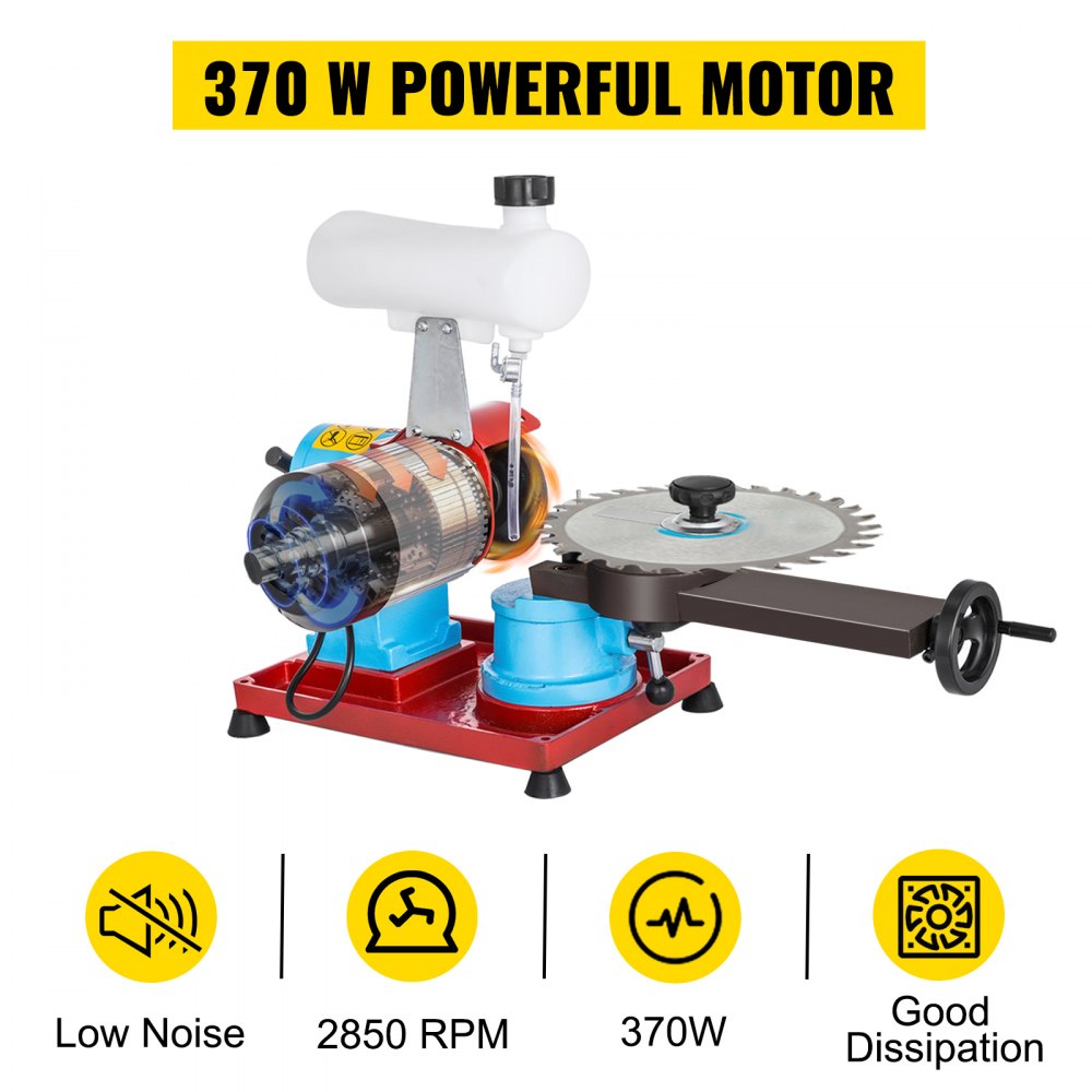 VEVOR Circular Saw Blade Sharpener 370W Saw Blade Sharpener 230V Electric Circular Saw Blade Sharpen 3''-27.5'' / 80-700MM 2850RPM Electric Water Injection Grinding Grinder Machine