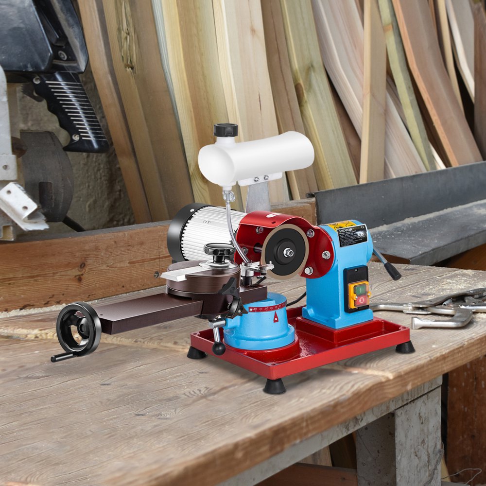 VEVOR Circular Saw Blade Sharpener 370W Saw Blade Sharpener 230V Electric Circular Saw Blade Sharpen 3''-27.5'' / 80-700MM 2850RPM Electric Water Injection Grinding Grinder Machine