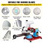 VEVOR Circular Saw Blade Sharpener 370W Saw Blade Sharpener 230V Electric Circular Saw Blade Sharpen 3''-27.5'' / 80-700MM 2850RPM Electric Water Injection Grinding Grinder Machine