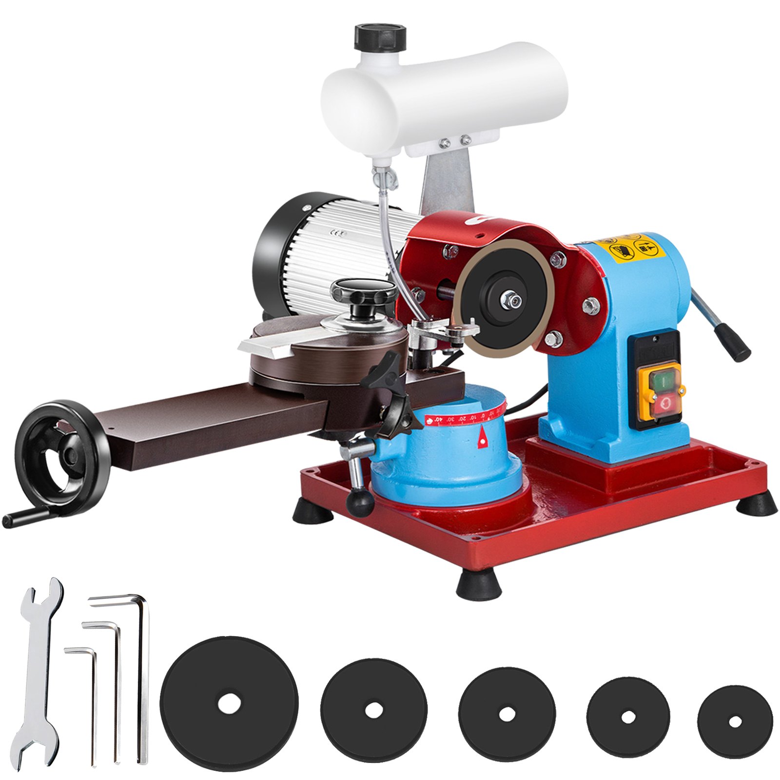 VEVOR Circular Saw Blade Sharpener 370W Saw Blade Sharpener 230V Electric Circular Saw Blade Sharpen 3''-27.5'' / 80-700MM 2850RPM Electric Water Injection Grinding Grinder Machine