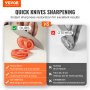 VEVOR Knife Sharpener Kit, 360° Rotation Flip Fixed Angle Knife Sharpening System with 12 Whetstones 120-10000 Grit, Professional Kitchen Chef Knife Sharpening Kit for All Knives and Scissors