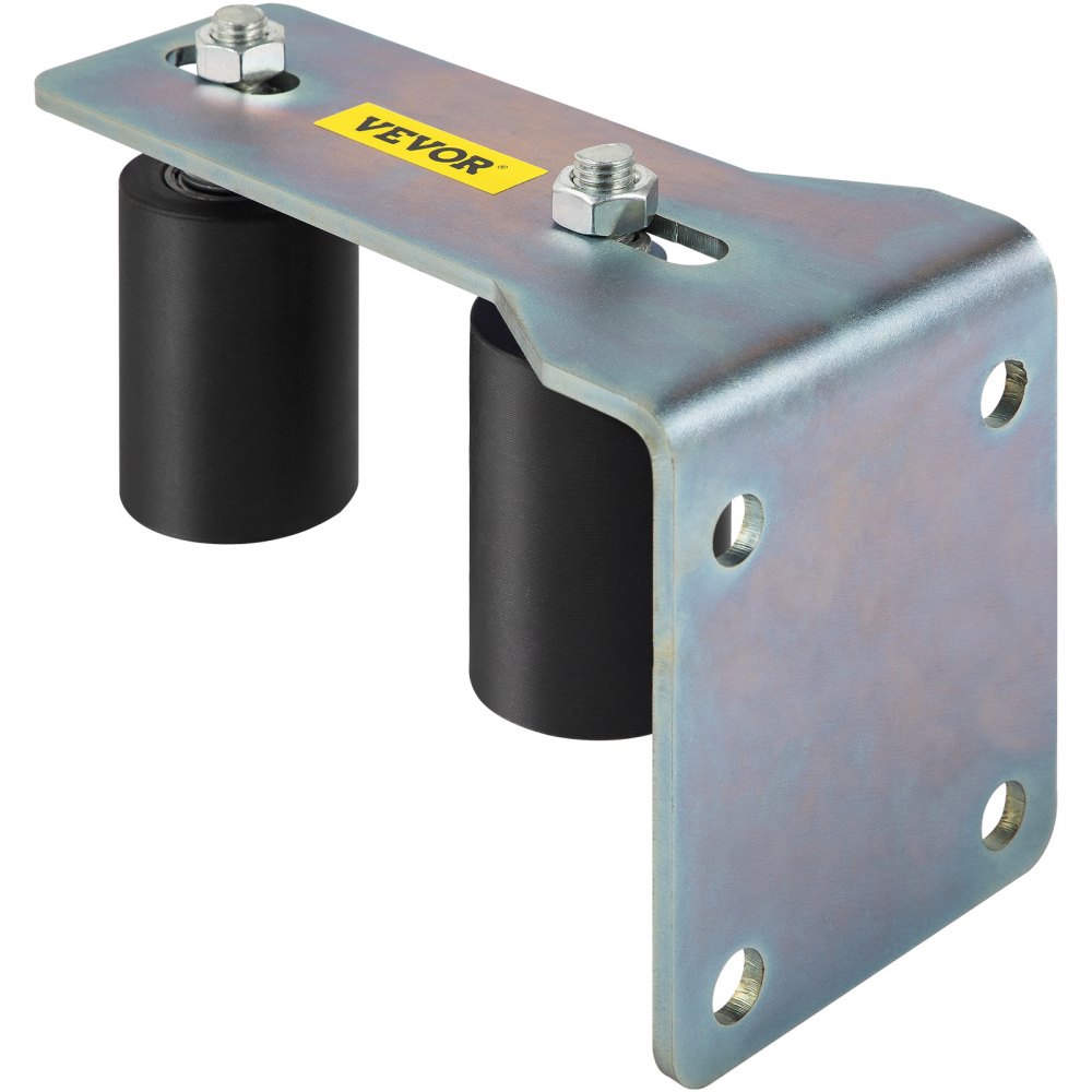 VEVOR Gate Roller Guide 3" Sliding Gate Black Nylon Roller Coloring Zinc Painted Sliding Gate Guide With L-Shape Bracket and Adjustable Bolts Slide Gate Support Assembly For Sliding Gates Guide Roller