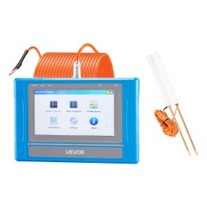 VEVOR Underground Water Detector, Up to 492ft (150m) Pro Underground Water Detection Locator, 7″ Touchscreen Auto Mapping Well Detector Explorer with Multi-Frequency Measurement, 8GB Card, Carry Case | VEVOR US