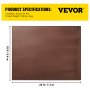 VEVOR Heavy Duty Tarp, 18 x 24 ft 16 Mil Thick, Waterproof Multi-Purpose Outdoor Cover, Rip and Tear Proof PE Tarpaulin with Reinforced Edges for Truck, RV, Boat, Roof, Tent, Camping, Pool, Brown
