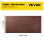 VEVOR Heavy Duty Tarp, 20 x 40 ft 16 Mil Thick, Waterproof & Sunproof Outdoor Cover, Rip and Tear Proof PE Tarpaulin with Grommets and Reinforced Edges for Truck, RV, Boat, Roof, Tent, Camping, Brown