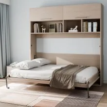 VEVOR Murphy Bed Kit, Twin Size, Deluxe DIY Wall Bed Mechanical Hardware Kit, Pneumatic Lever Heavy Duty Bed Frame Support, Folding Cabinet Wall Bed Space Saving Design for Guestroom, Easy to Build