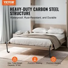 VEVOR Murphy Bed Kit Full Size Vertical Deluxe DIY Wall Bed Hardware Folding