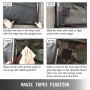 VEVOR Containment Floor Mat 7.7x16' Containment Black Vehicle Truck SUV Garage Floor Mat for Snow Mud Rain Water-Proof Garage Mats Under Car Heavy Duty Vinyl Polyester Car Garage Mat(7.7x16',Black)