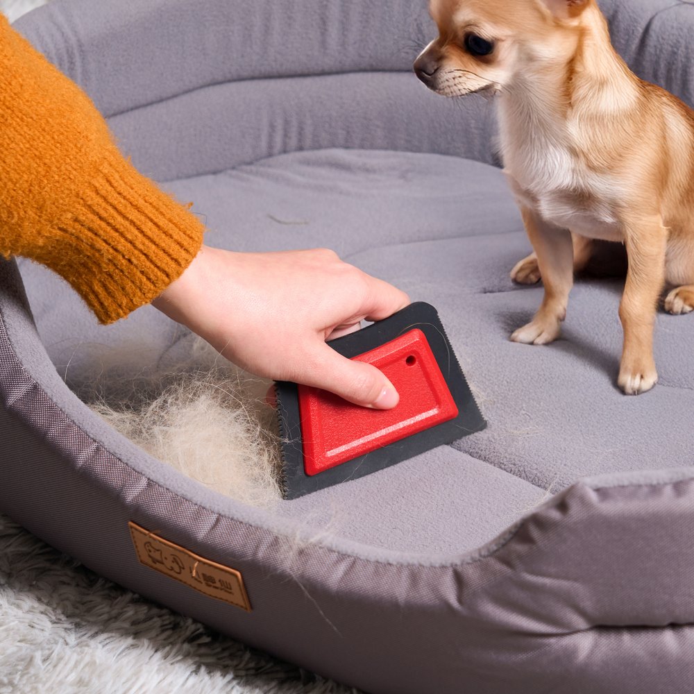VEVOR Mini Pet Hair Remover, Dog Cat Hair Removal Tool, Multi-Surface Reusable Pet Hair Remover Auto Interior Detailing Supplies, for Car Couch Furniture Lint Carpet Clothing Bedding Pet Bed Cat Tree