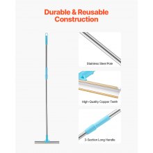 Pet Hair Carpet Rake 35.83-55.51 in Adjustable Long Handle Pet Hair Broom Tool