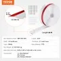 VEVOR Garage Door Seal Top and Sides Seal Strip, 34 FT Universal Weather Stripping Replacement Soft and Hard Composite, Weatherproofing Garage Door TPE Seals with Adhesive Backed and Screws, White